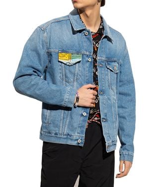 Marcelo Burlon Marcelo Burlon County von Mailand Marcelo Burlon gemusterte Jeansjacke - Blau