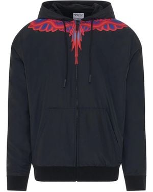 Marcelo Burlon Giacca con cappuccio - Blu