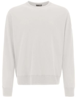 Herno Cotton Crew Neck Sweatshirt - White