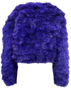 DSquared² Feathers Bomber Jacket Polyamide - Purple