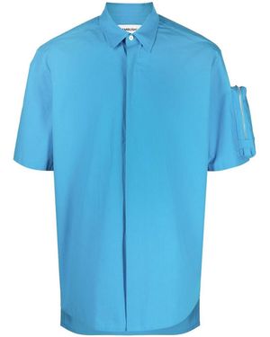 Ambush Classic Short-Sleeved Shirt With Zippered Pocket Detail - Blue