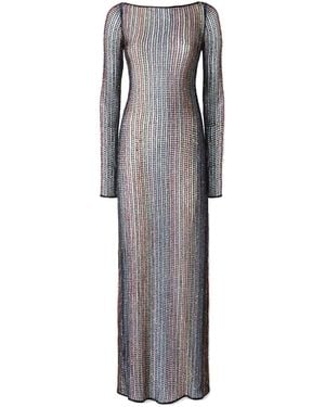 Missoni Handcrafted Knit Midi Dress - Grey