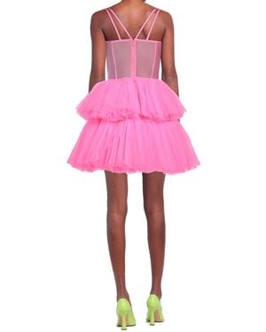 19:13 Dresscode Tulle Mini Dress Cotton Elastane - Pink