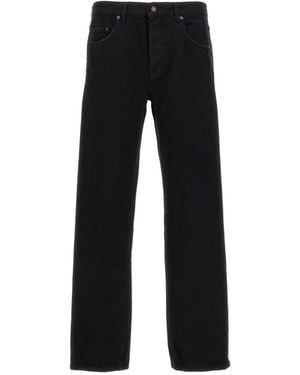 Saint Laurent Long Baggy Denim Jeans - Black