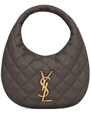 Saint Laurent Icarino Quilted Handbag - Grey