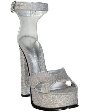 McQueen Schmetterlingssandalen Mit Absatz - Grau