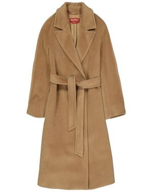 Max Mara Studio Alpaca Wool Coat - Brown