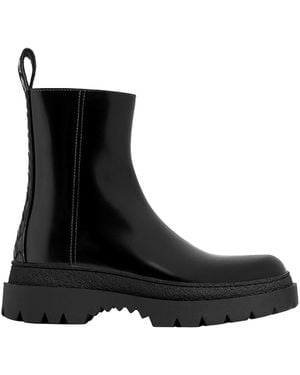 Bottega Veneta Leather Highway Ankle Boots - Black