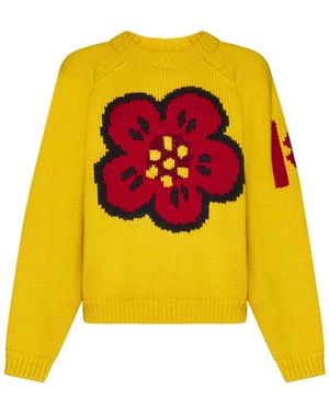 KENZO Cosy Cotton Pullover For - Yellow