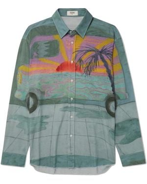 Celine Printed Shirt - Green