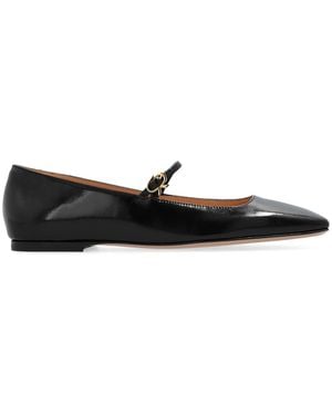 Gianvito Rossi Christina Leather Ballerina Flats - Black