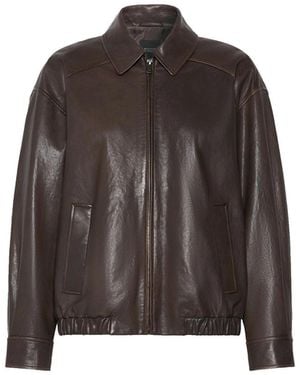 Weekend by Maxmara Weekend Cose Leather Jacket - Brown