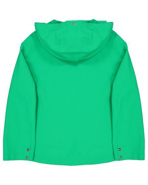 Herno Laser Cut Hooded Jacket - Green