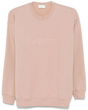 Saint Laurent Classic Cotton Sweatshirt For - Pink