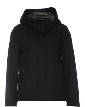 Herno Hooded Cape Jacket - Black