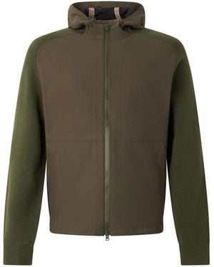 Herno Paneled Hooded Jacket - Green