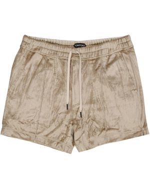 Tom Ford Shorts Effect Velvet - Neutro