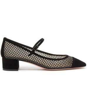 Aquazzura Mayor Crystals Mesh Pumps 35 - Black
