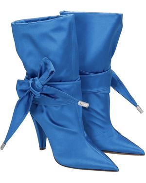 Alexandre Vauthier Seidenstiefel - Blau