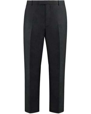 Gucci Wool Blend Twill Bush Trousers - Black