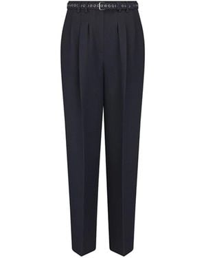 Dior Wool And Silk Trousers - Blue