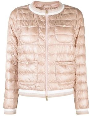 Herno Stripe Trim Padded Jacket - Pink
