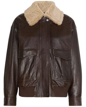 Weekend by Maxmara Weekend Calata Leather Jacket - Brown