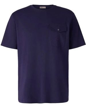 Herno Logo Detailed Crewneck T-Shirt - Blue