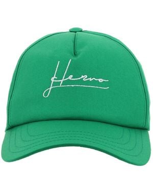 Herno Cotton Logo Cap - Green