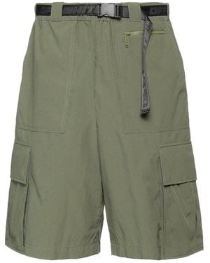 Off-White c/o Virgil Abloh Relaxed Fit Bermuda Shorts With Removable Belt - Green