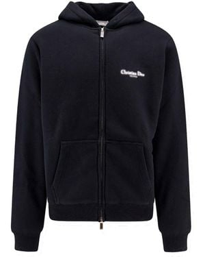 Dior Logo Hooded Sweatshirt - Blue