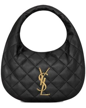 Saint Laurent Icarino Quilted Handbag - Black