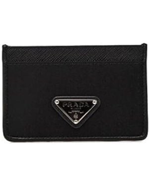 Prada Nylon And Leather Card Holder - Black