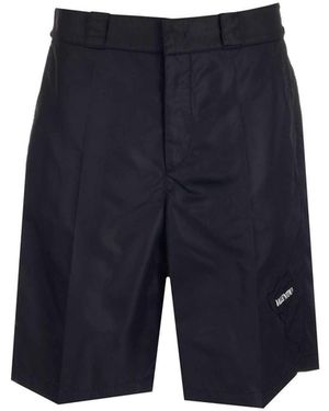 Valentino Flower Embroidery Bermuda Shorts - Blue