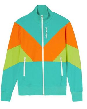 Palm Angels Colour-block Bomber - Blue