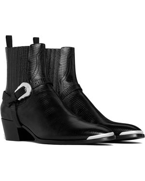 Celine Western Chelsea Isaac -Kabelbaumstiefel - Schwarz