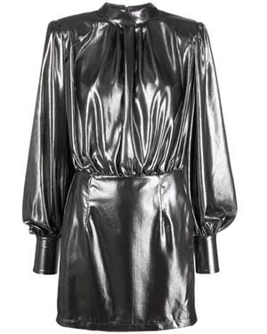 Blanca Vita Abelia Laminated Mini Dress - Black