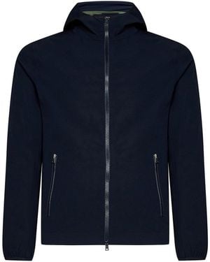 Herno Hooded Jersey Jacket - Blue