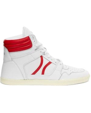 Celine Break Mid Leather Trainers - Red
