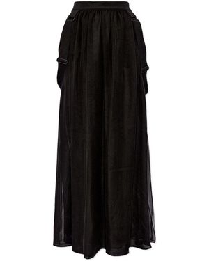 Max Mara Sfilata Jedy Skirt With Semi-Sheer Design - Black