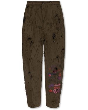 DSquared² 'Aviator' Relaxed-Fitting Trousers - Green