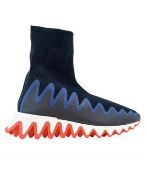 Christian Louboutin Scarpe da ginnastica a calzino Sharky - Blu