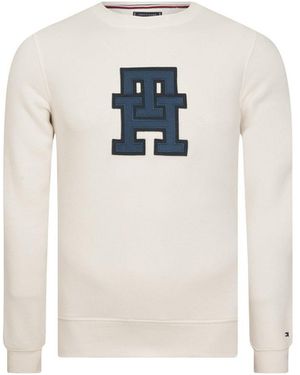 Tommy Hilfiger Monogram Applique Sweatshirt - White