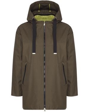 Herno Ruffled Flared Coat Cotton - Brown