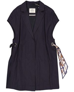 Herno Sleeveless Long Coat - Blue
