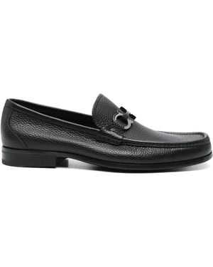 Ferragamo Leather Loafers - Black