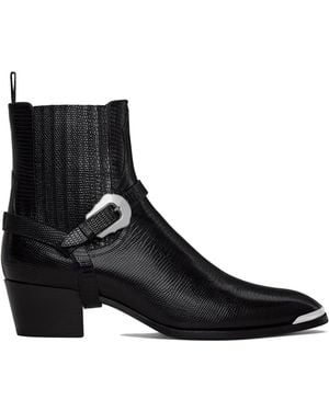 Celine Stivali Western Chelsea Isaac Harness - Nero