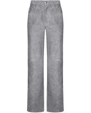 Amiri Leather Trousers - Grey