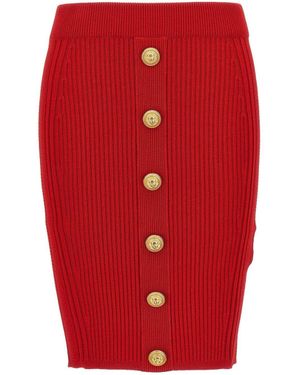 Balmain Minigonna al ginocchio - Rosso