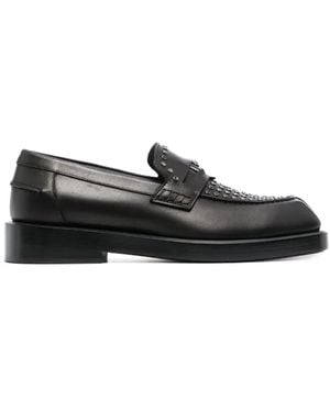Versace Medusa Leather Loafers - Black
